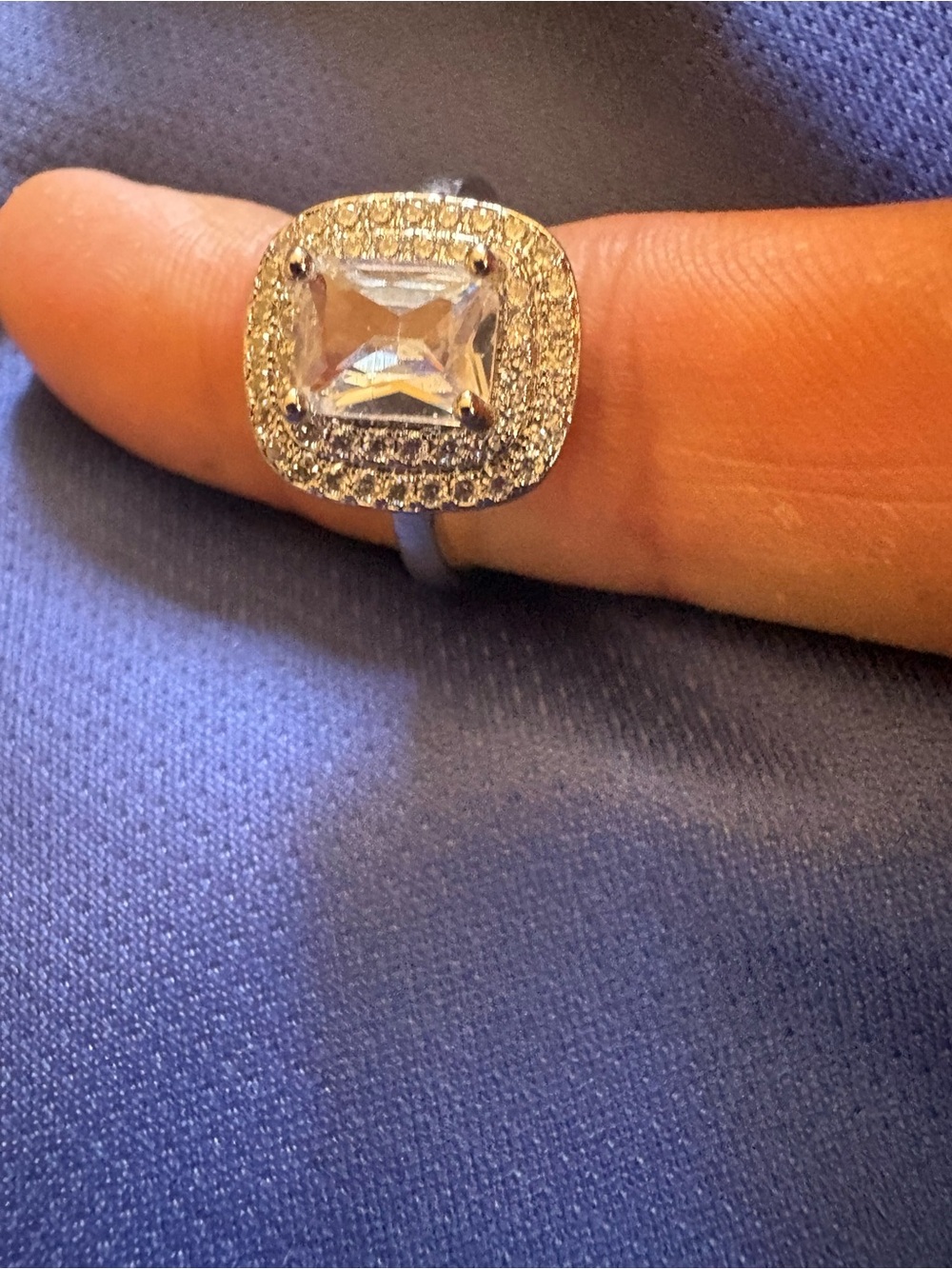Vintage silver engagement ring